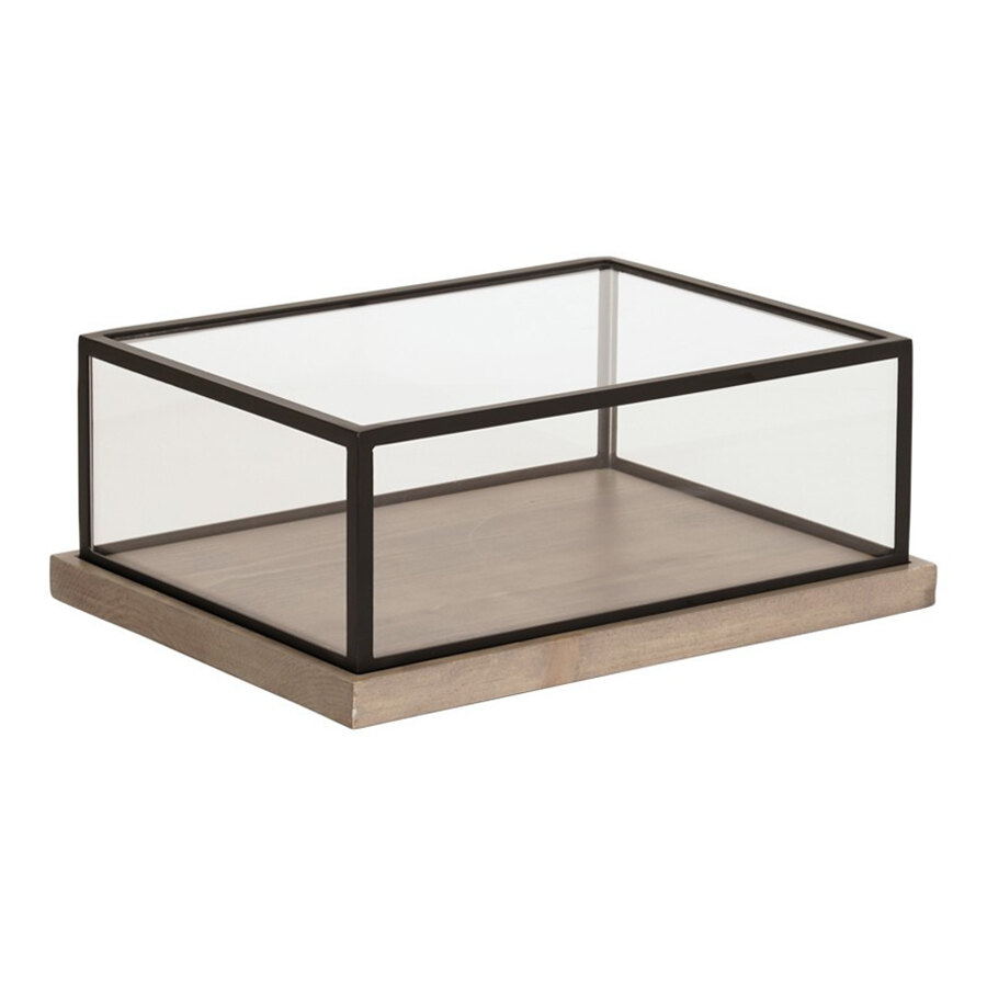 Cal-Mil Aspen 20" x 15" x 8" Gray-Washed Wood Bakery Display Case 3648-1520-110ND