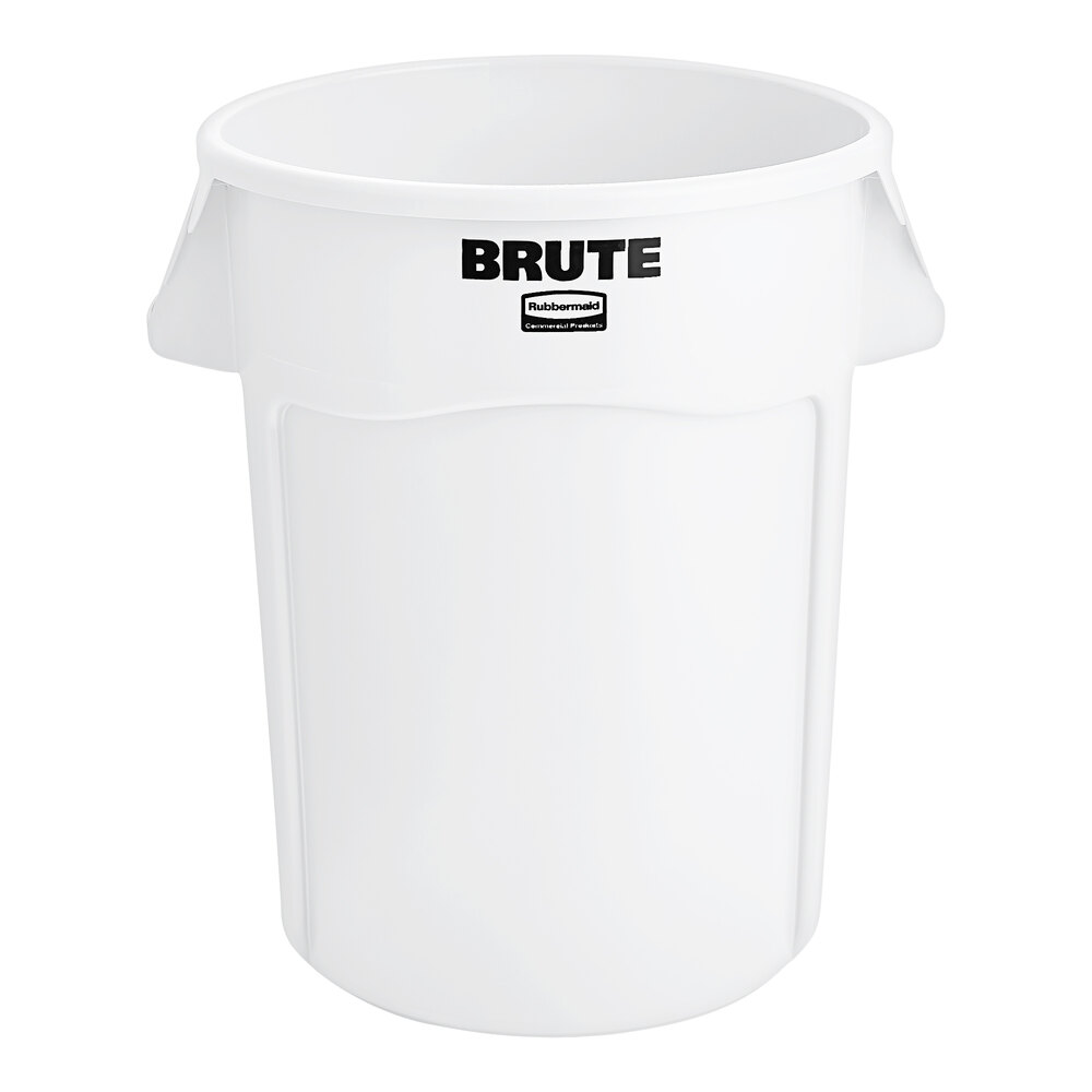 Rubbermaid® 1779740 BRUTE 44 Gallon White Round Trash Can