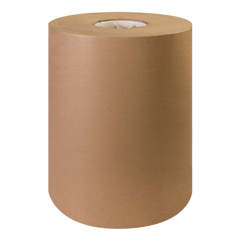 Lavex 12" x 1,200' 30 lb. Natural Kraft Void Fill Packing Paper Roll