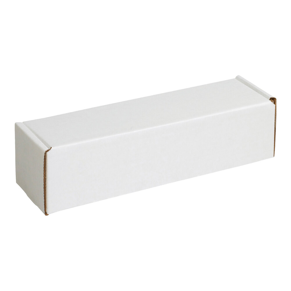 Lavex 10" x 4" x 4" White Deluxe Corrugated Mailer with Front Locking Tabs - 50/Case