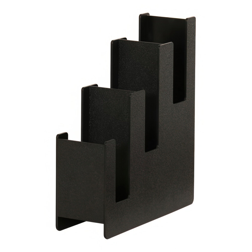 Cal-Mil Classic Black Plastic 3-Tier Cup / Lid Organizer 23187-13