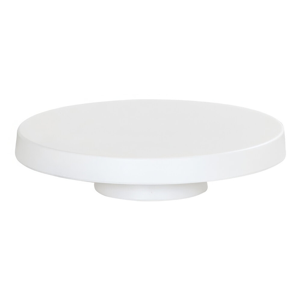 Cal-Mil 10 1/4" x 2 1/4" Round White Melamine Cake Pedestal