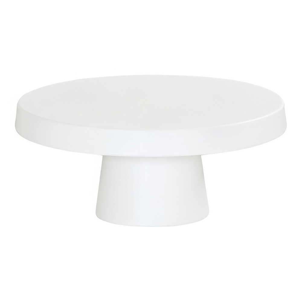 Cal-Mil 12 1/4" x 4 1/4" Round White Melamine Cake Pedestal