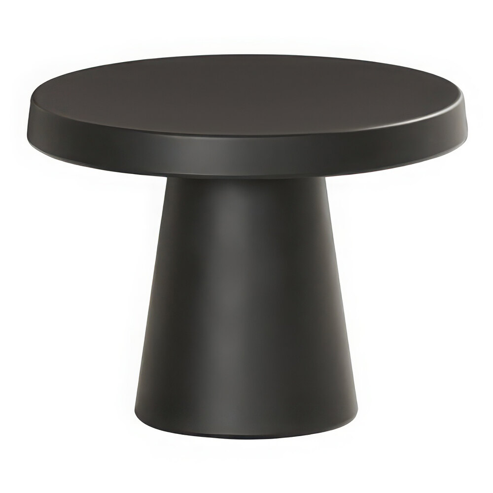 Cal-Mil 12 1/4" x 7 1/4" Round Black Melamine Cake Pedestal
