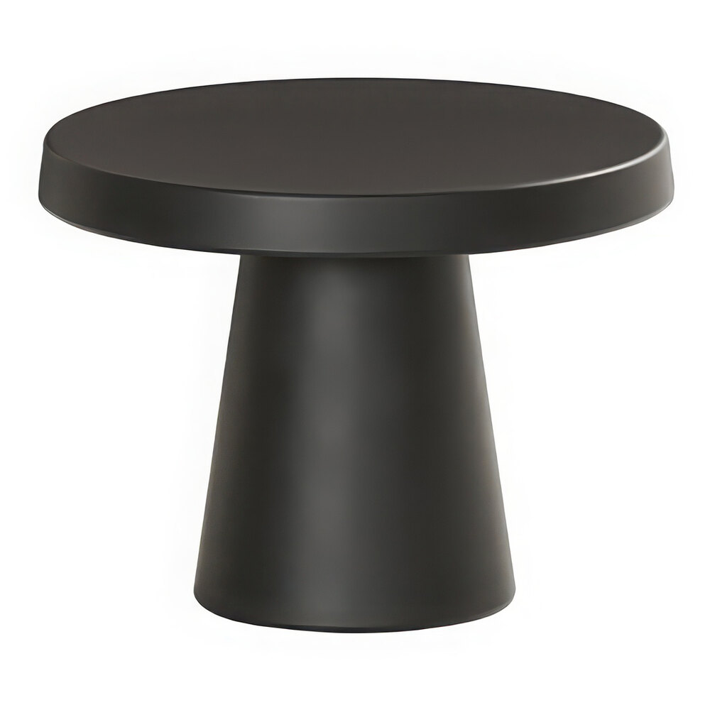 Cal-Mil 10 1/4" x 7 1/2" Round Black Melamine Cake Pedestal
