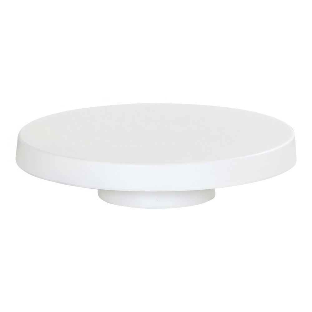 Cal-Mil 12 1/4" x 2 1/4" Round White Melamine Cake Pedestal