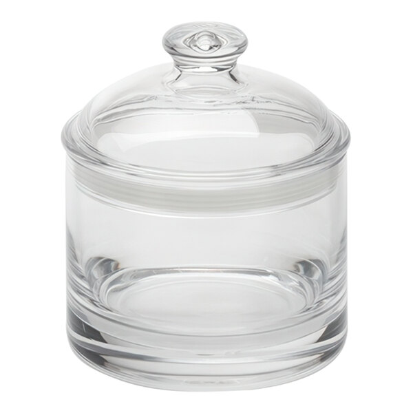 American Metalcraft 35 oz. Clear Polycarbonate Food / Condiment Storage Jar with Lid JPC35 - 12/Case