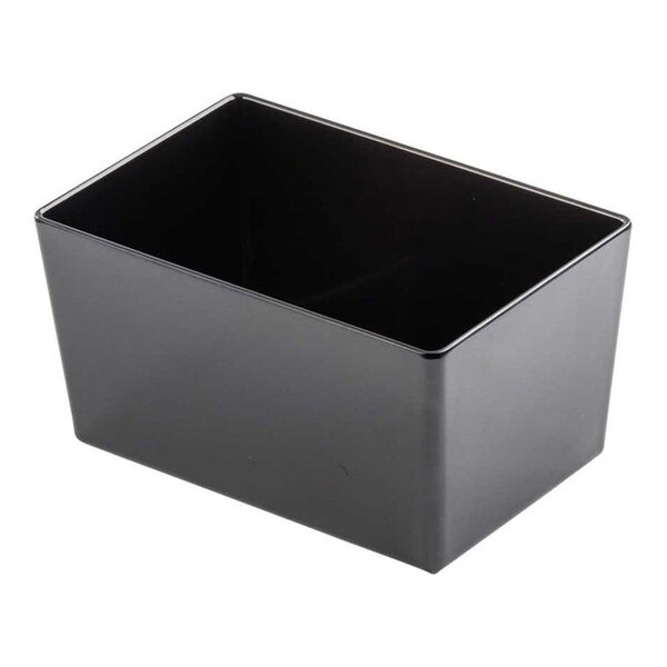Tablecraft Simple Solutions Half Size 3" Deep 5.25 qt. Black Melamine Straight Sided Bowl 12544 - 8/Case