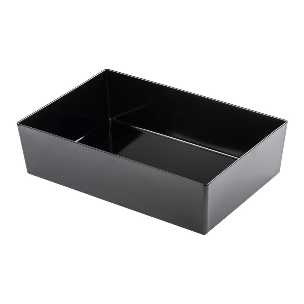 Tablecraft Simple Solutions Quarter Size 3" Deep 2.25 qt. Black Melamine Straight Sided Bowl 12547 - 12/Case