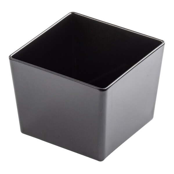 Tablecraft Simple Solutions Ninth Size 5" Deep 1.5 qt. Black Melamine Straight Sided Bowl 12556 - 12/Case