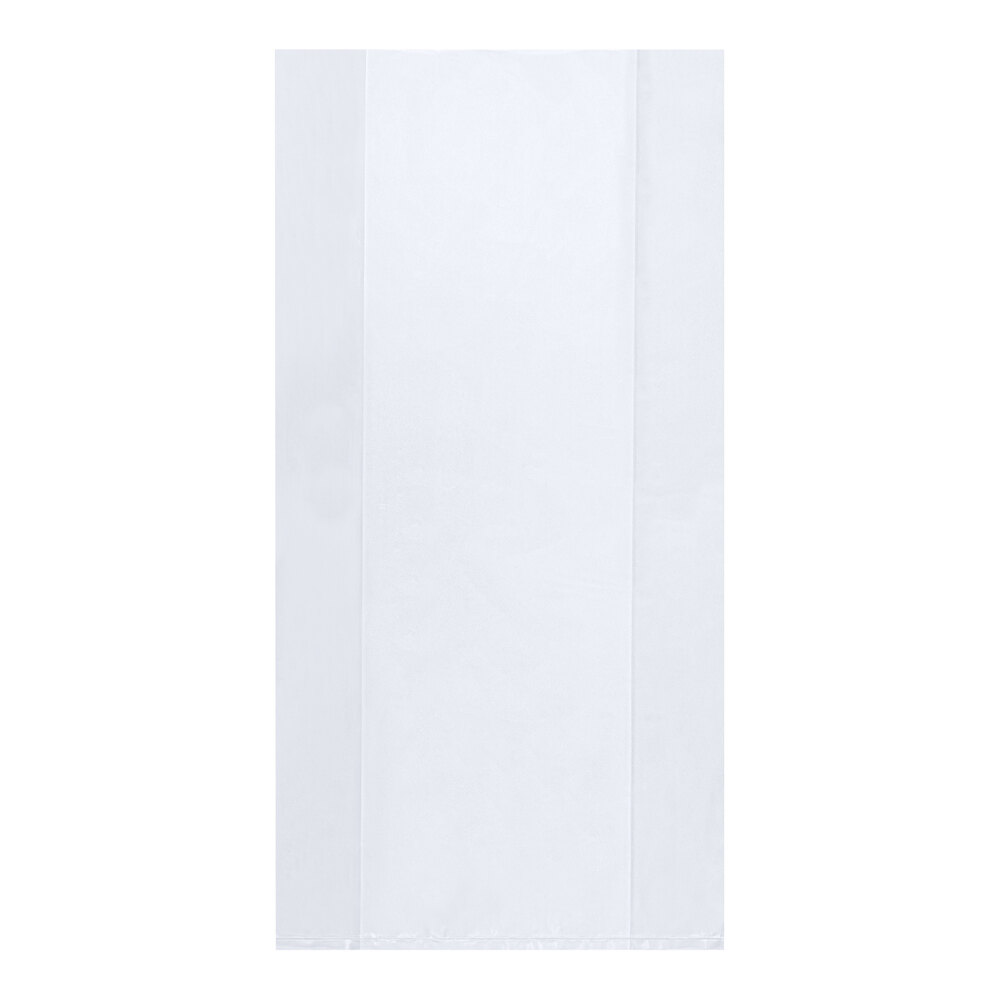 Lavex 6" x 3" x 15" 2 Mil Clear Gusseted Polyethylene Bag - 1,000/Case