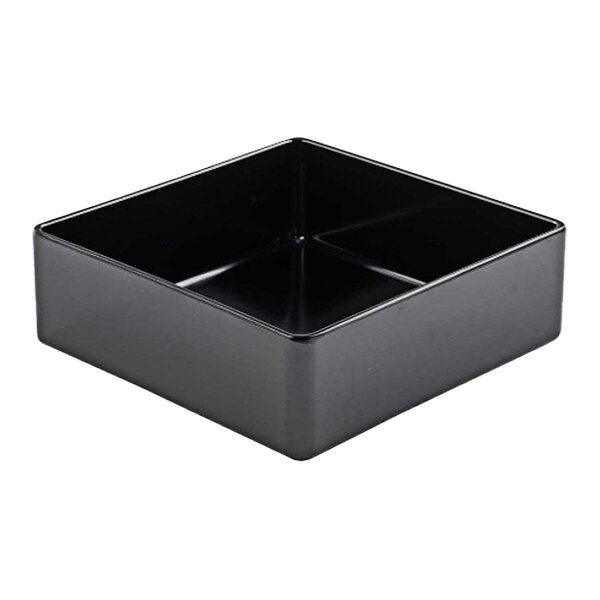 Tablecraft Simple Solutions Sixth Size 3" Deep 1.5 qt. Black Melamine Straight Sided Bowl 12548 - 12/Case