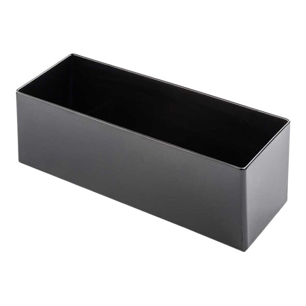 Tablecraft Simple Solutions Half Size Long 5" Deep 8.75 qt. Black Melamine Straight Sided Bowl 12552 - 4/Case