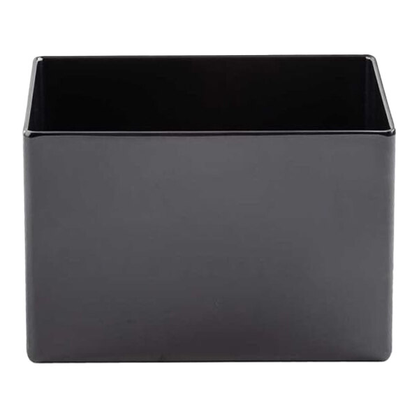 Tablecraft Simple Solutions Quarter Size 5" Deep 4.25 qt. Black Melamine Straight Sided Bowl 12554 - 8/Case