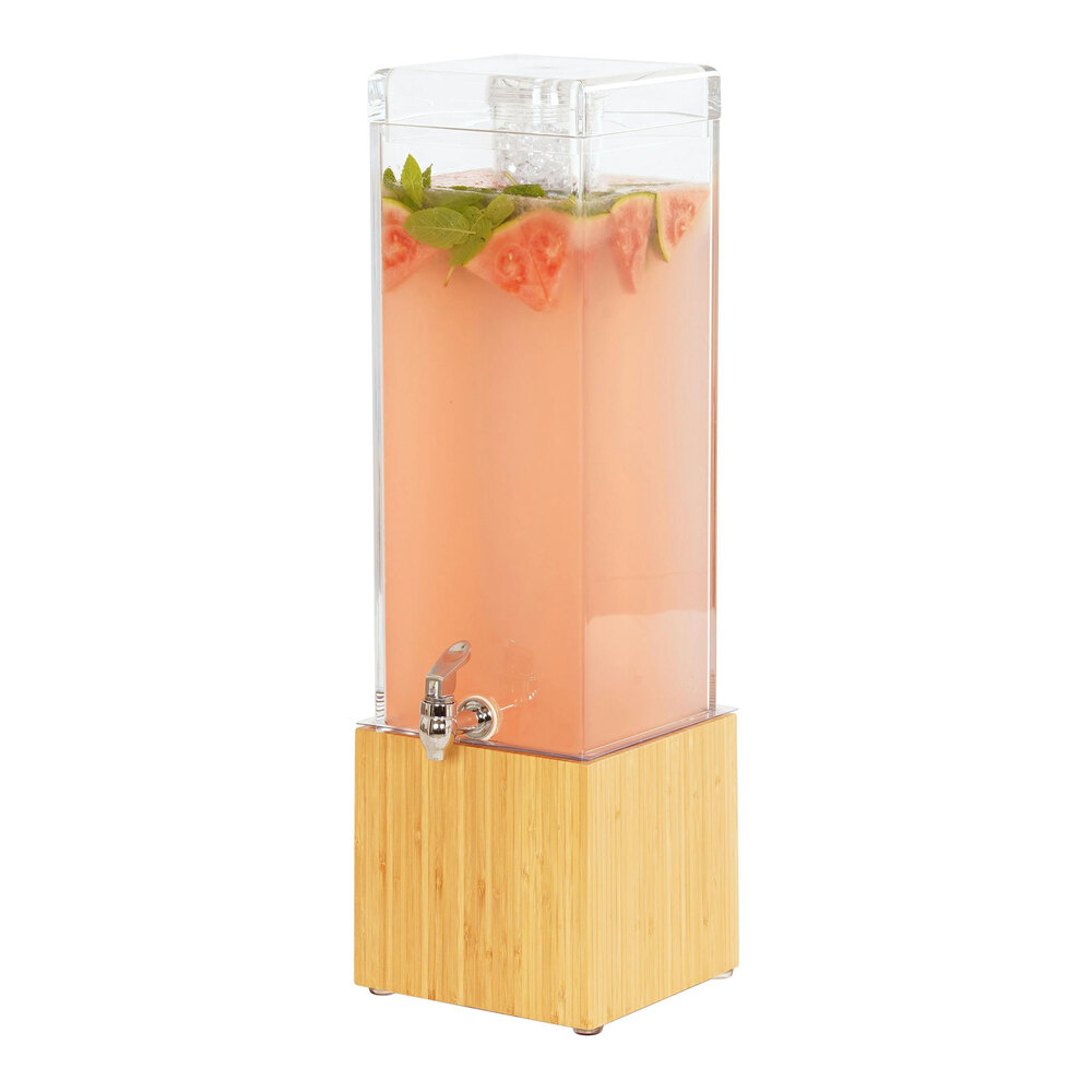 Cal-Mil 1527-3-60 Bamboo 3 Gallon Beverage Dispenser - 8 1/4" x 9 3/4" x 26 3/4"