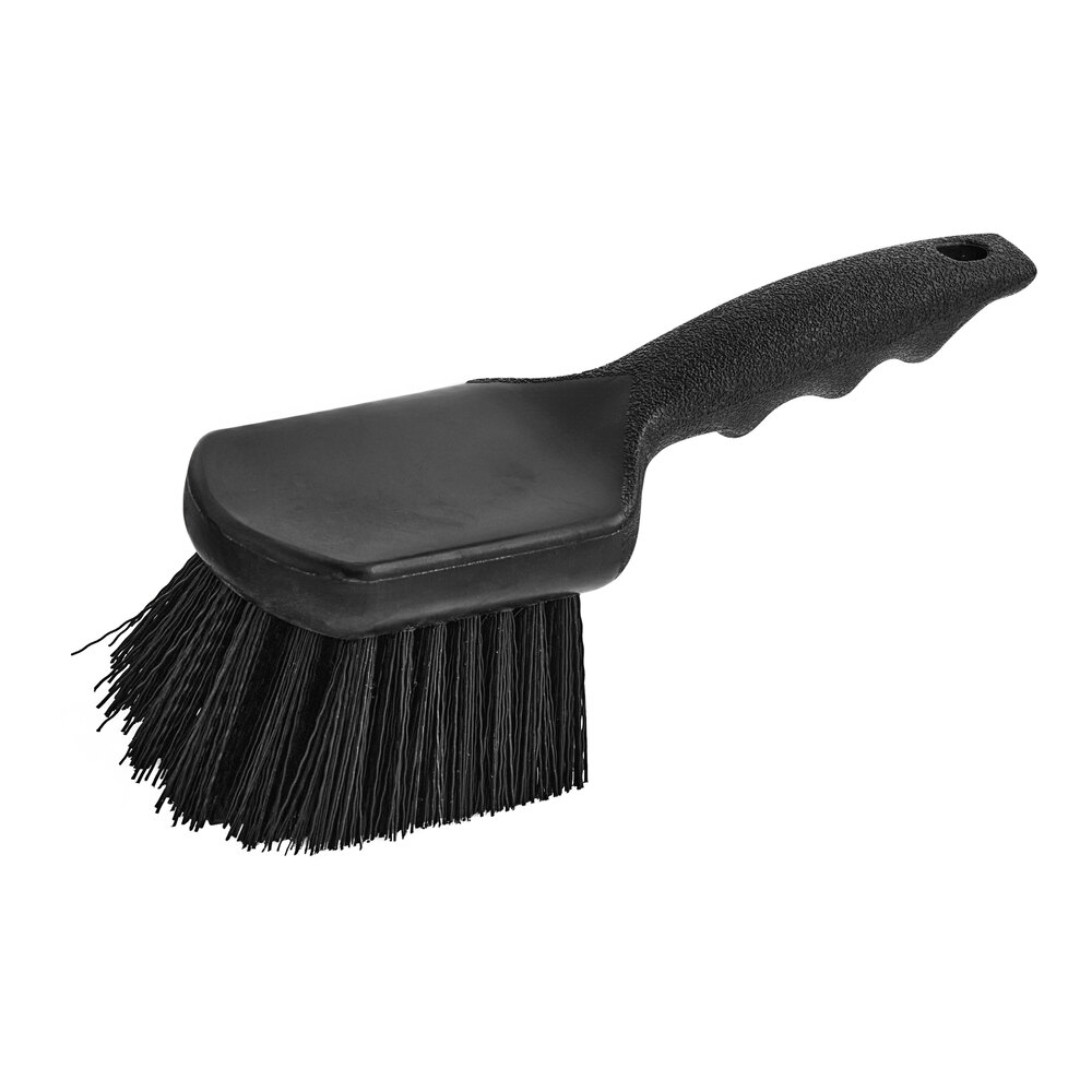 Advantage Supplies 8 1/2" Black Floating Utility / Pot Scrub Brush