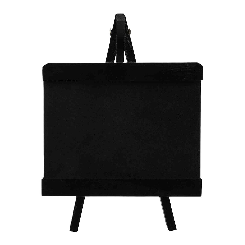 Tablecraft 7" x 6 1/2" x 9 1/2" Wooden Tabletop Chalkboard Sign with Black Frame 12527 - 6/Case