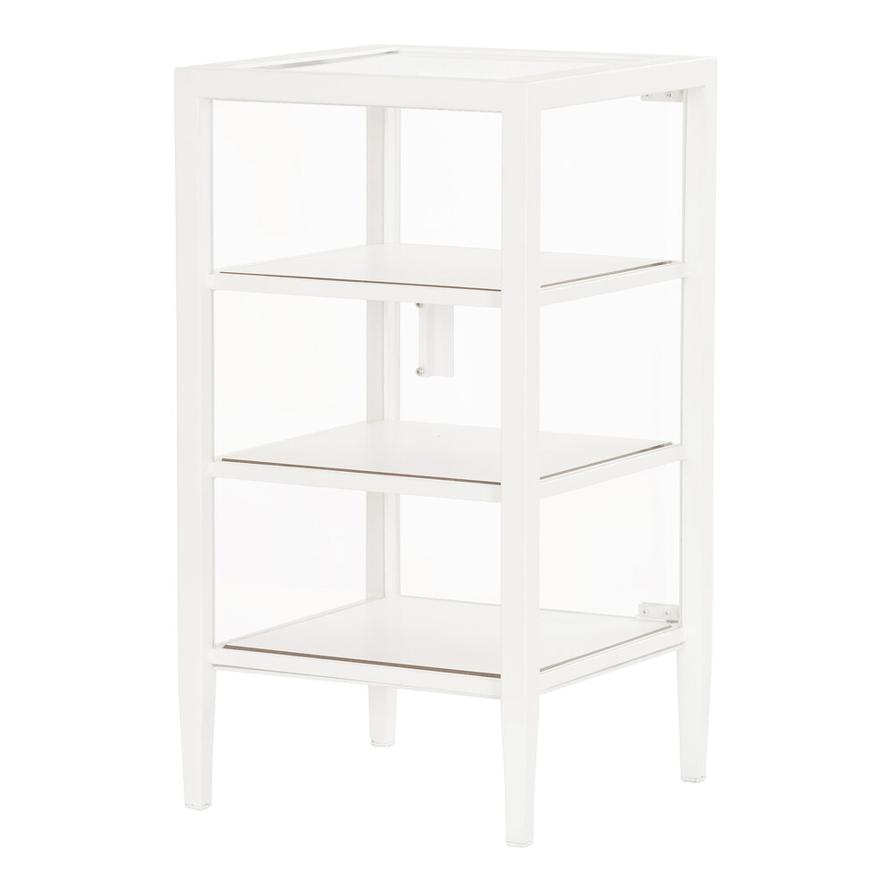 Cal-Mil Juno 14" x 14" x 26" 3-Tier White Metal Bakery Display Case 22023-14-15