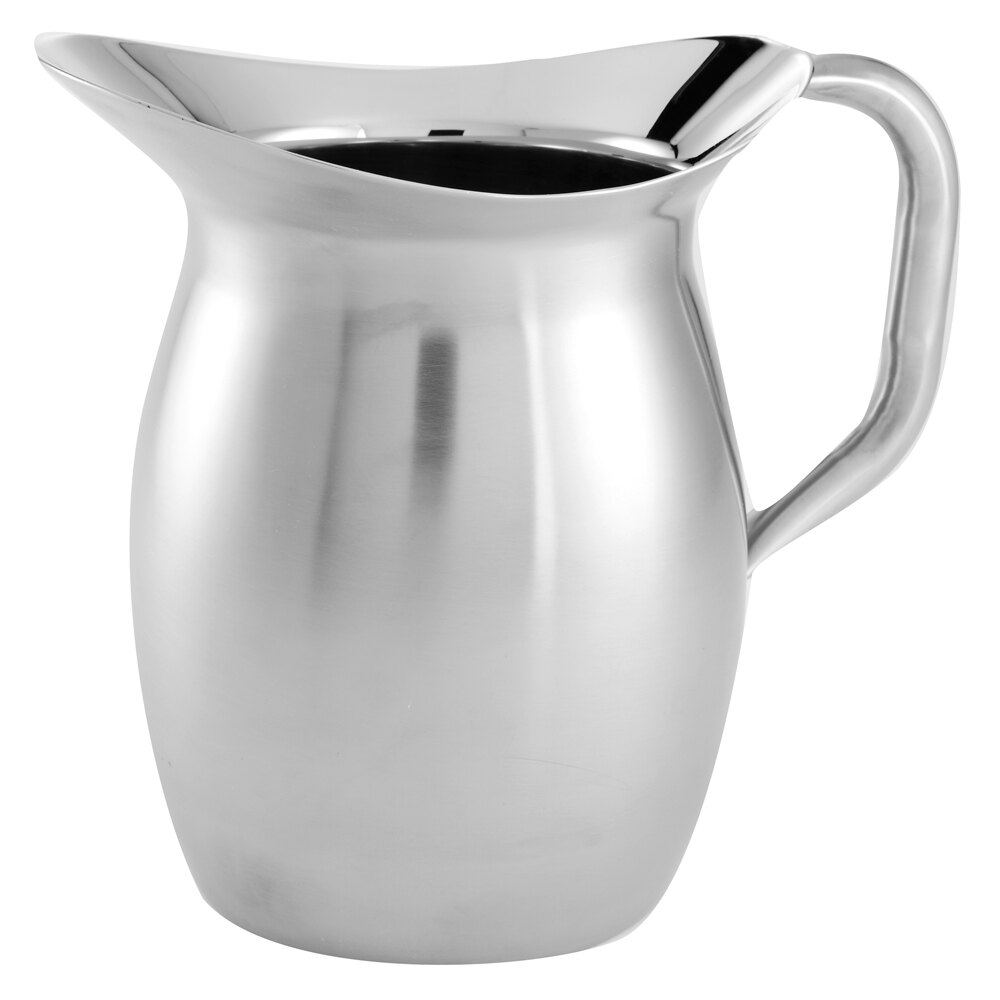 American Metalcraft DWPS64 Satin Finish 64 oz. Double Walled Bell Pitcher