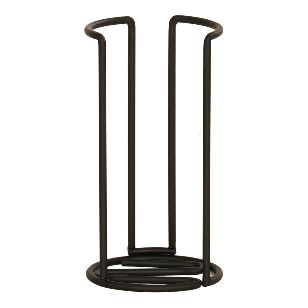 Cal-Mil Milo Black Metal Round 1-Compartment Countertop Cup / Lid Organizer 23806-13