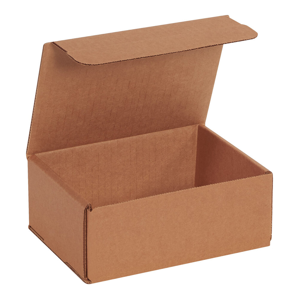 Lavex 6 1/2" x 4 7/8" x 2 5/8" Kraft Tuck Top Corrugated Mailer - 50/Case