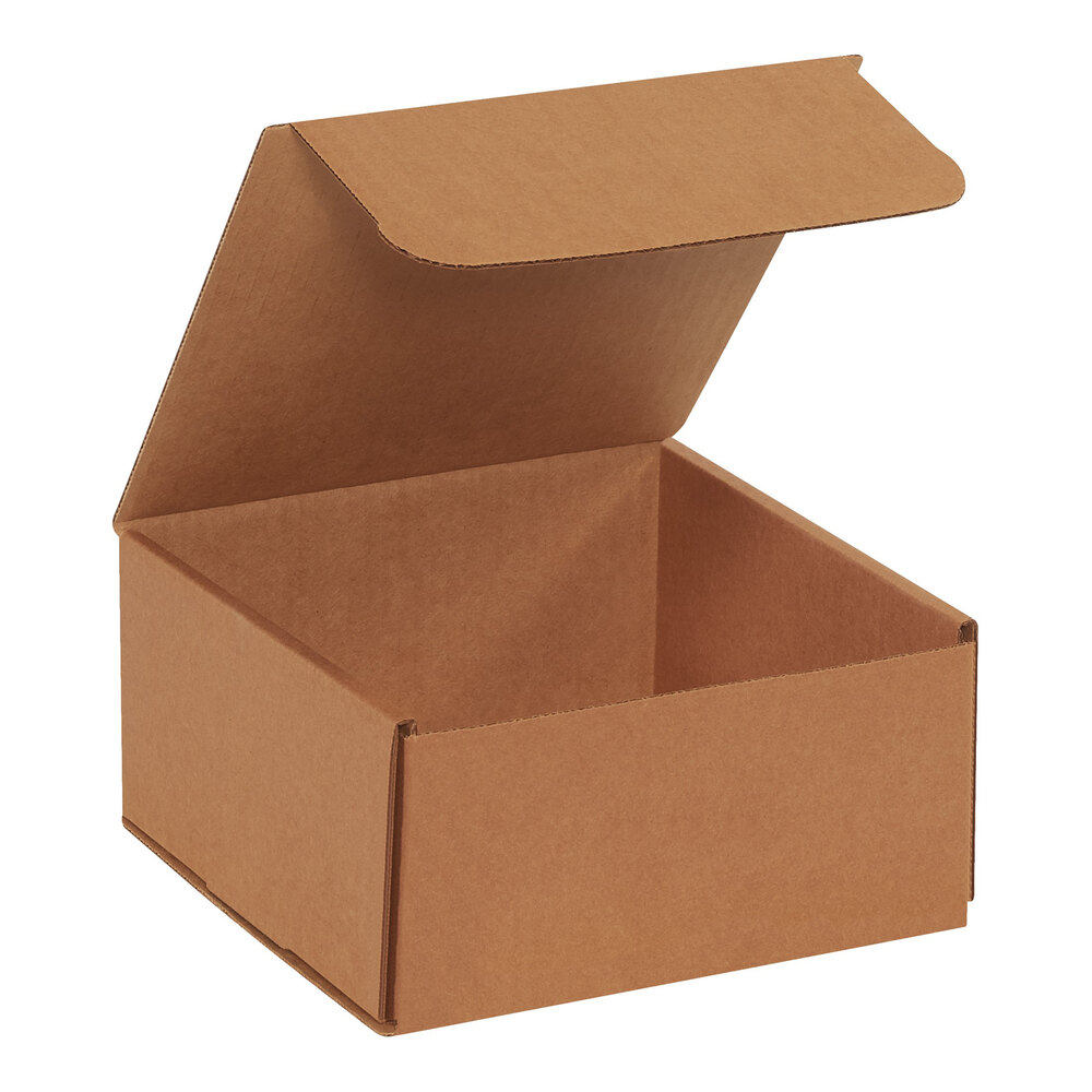 Lavex 8" x 8" x 4" Kraft Tuck Top Corrugated Mailer - 50/Case