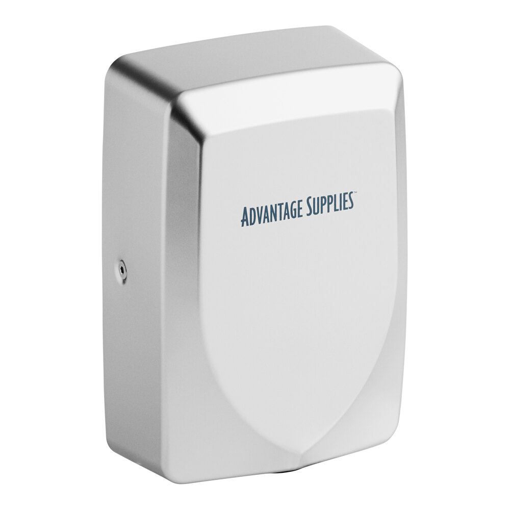 Advantage Supplies Silver ABS Plastic Automatic ADA Hand Dryer - 110/120V, 1,000W