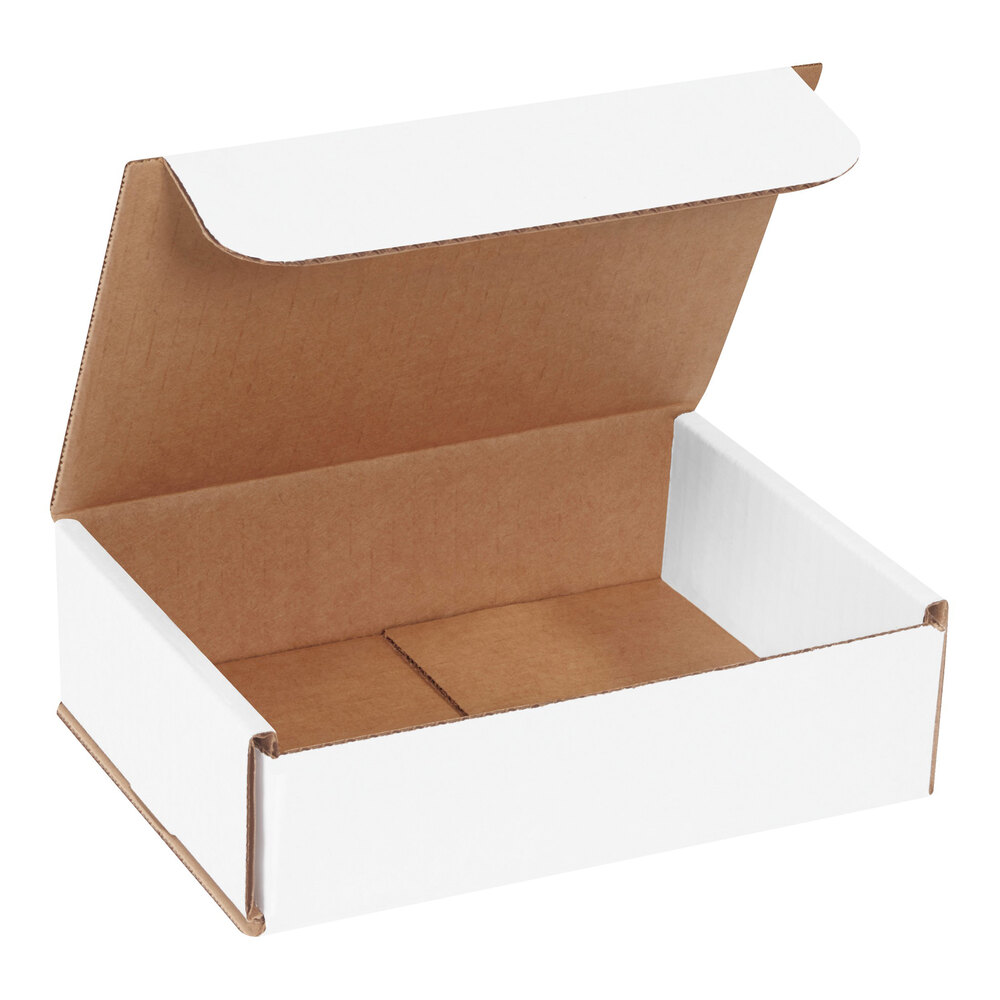 Lavex 7" x 6" x 2" White Tuck Top Corrugated Mailer - 50/Case