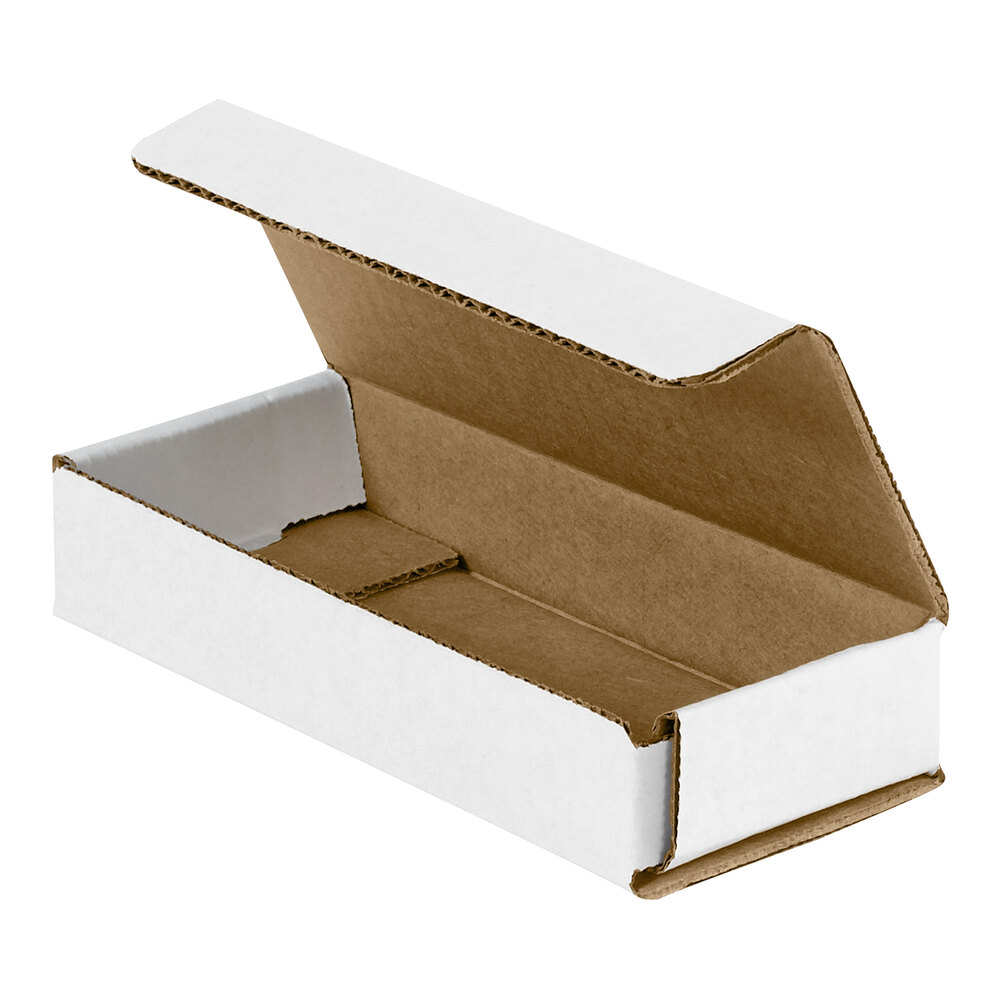 Lavex 6" x 2 1/2" x 1" White Tuck Top Corrugated Mailer - 50/Case