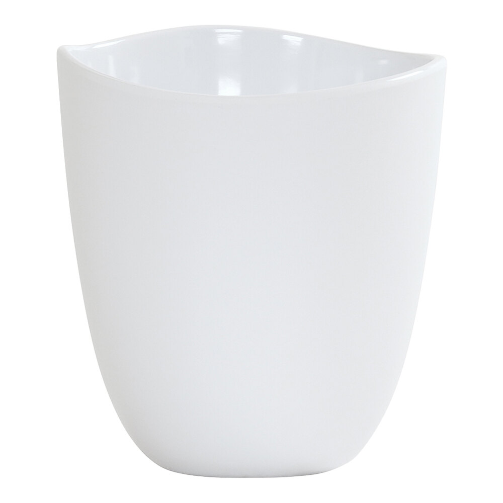 Cal-Mil Bali 48 oz. White Irregular Round Melamine Dressing Crock - 6/Case
