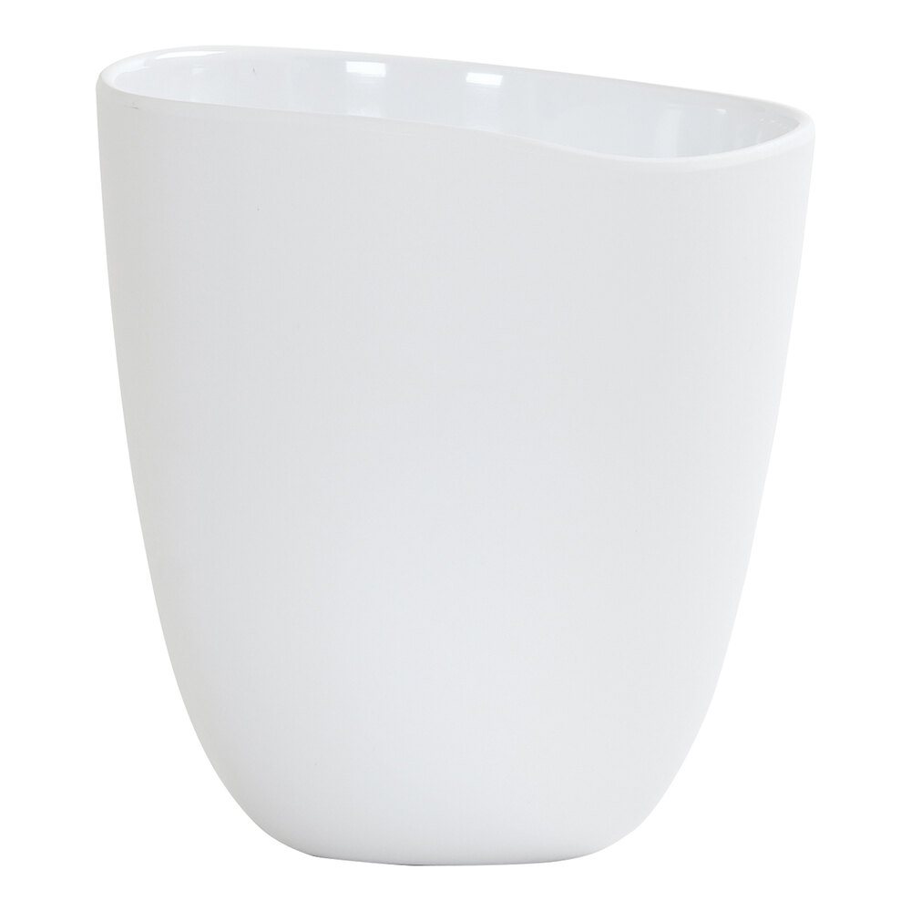 Cal-Mil Bali 96 oz. White Irregular Round Melamine Dressing Crock - 6/Case