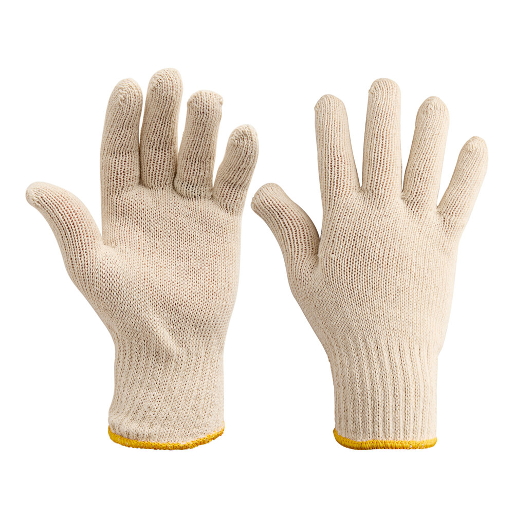 Lavex Standard Weight Natural Cotton / Polyester Work Gloves - Extra Large - 300/Case