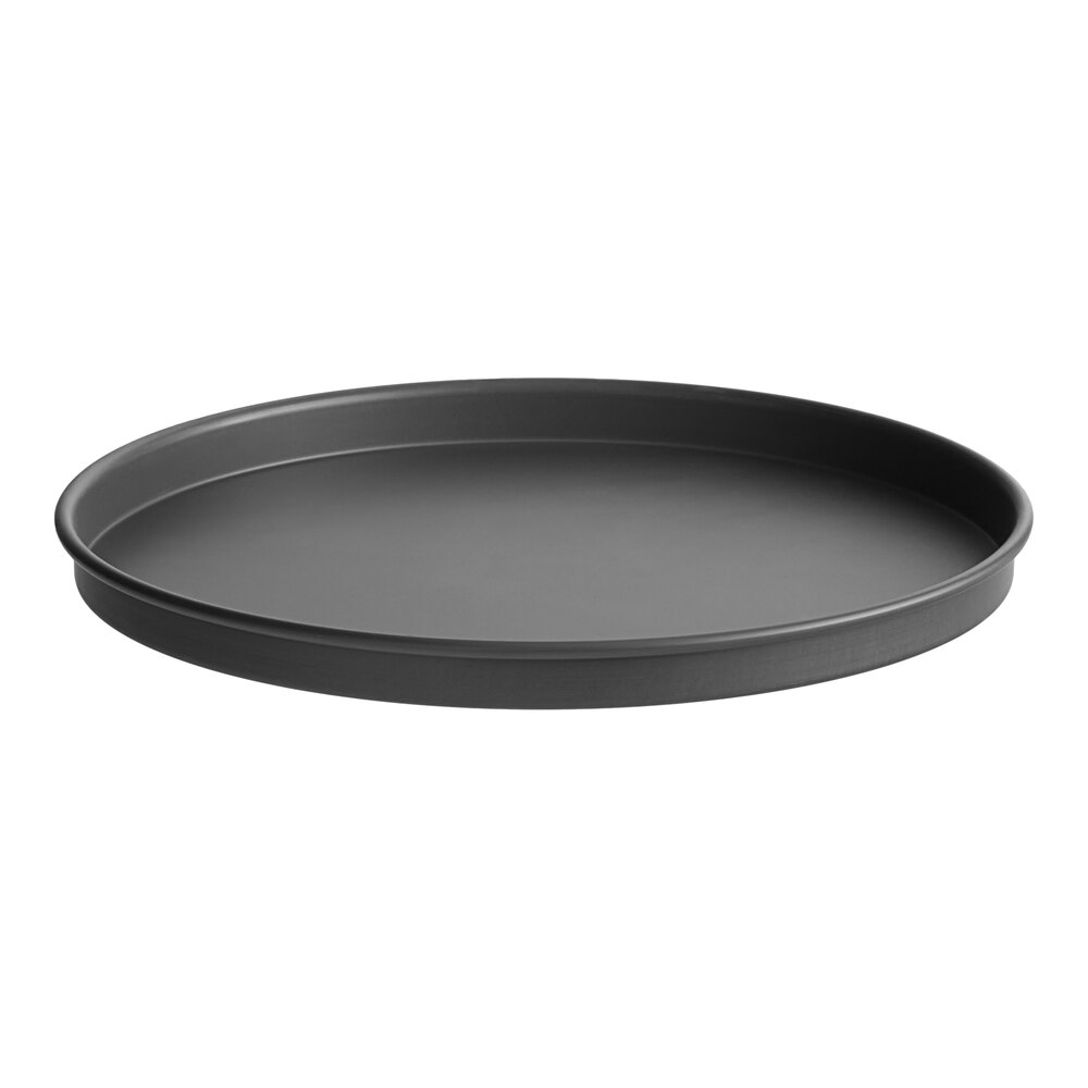 American Metalcraft HC4014 14" x 1" Hard Coat Anodized Aluminum Straight Sided Pizza Pan