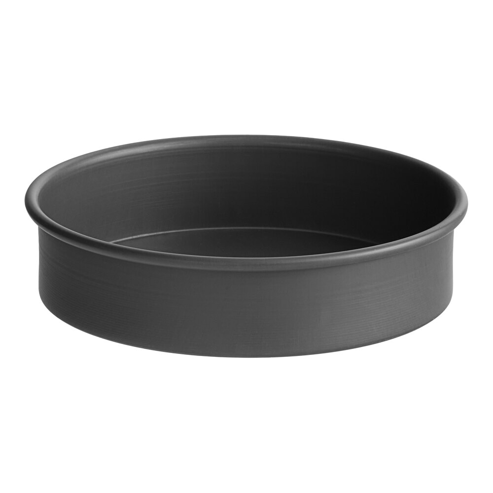 American Metalcraft HC80082 8" x 2" Hard Coat Anodized Aluminum Straight Sided Cake / Deep Dish Pizza Pan