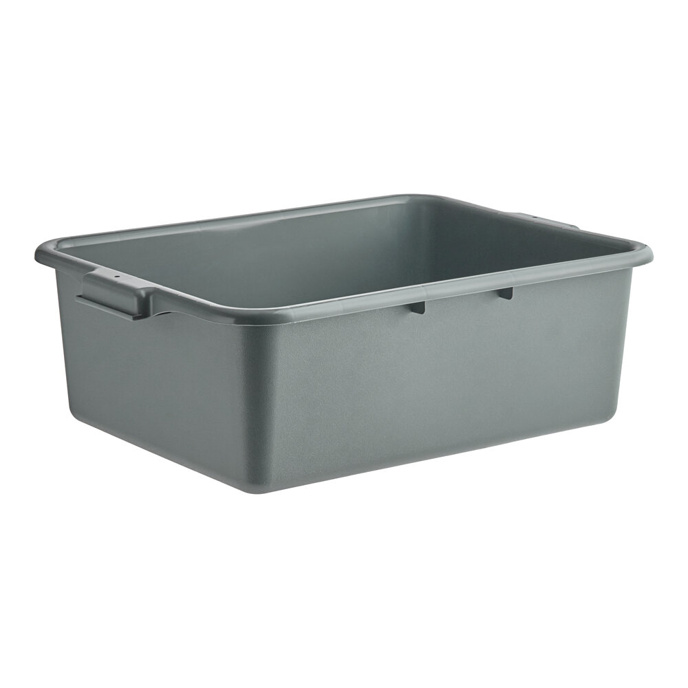 Carlisle N4401123 Comfort Curve 20" x 15" x 7" Gray Polyethylene NSF Bus Tub