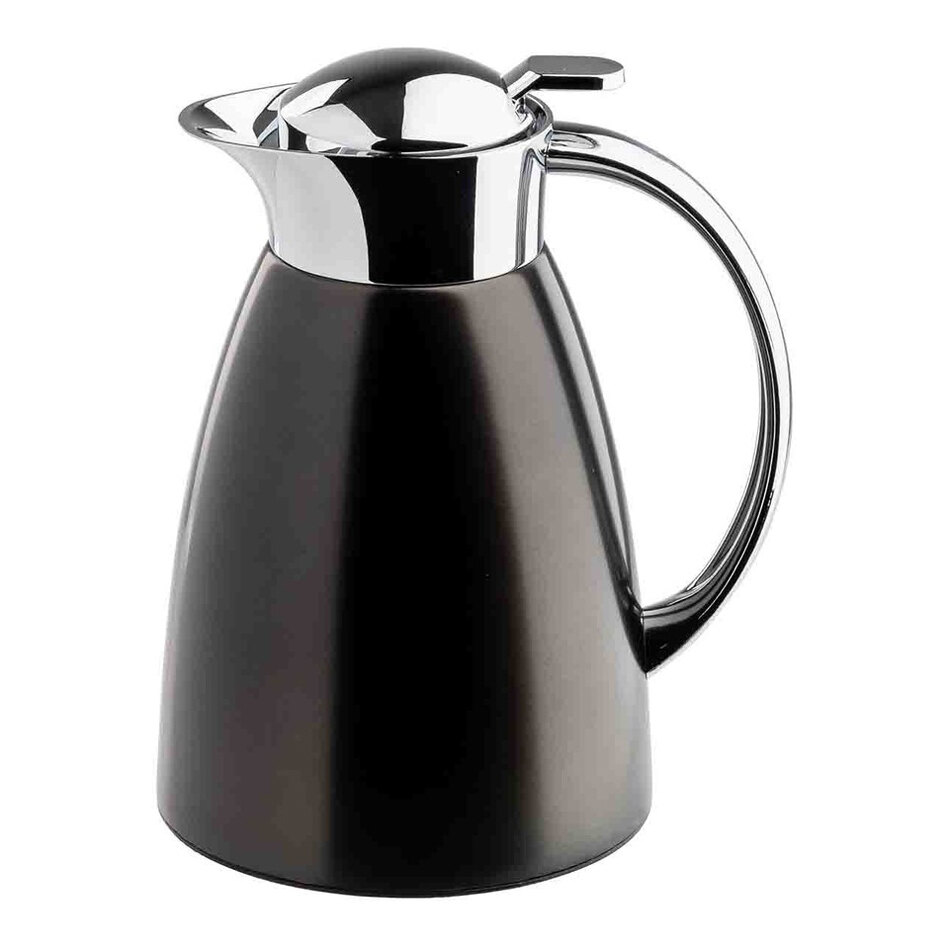 Tablecraft 34 oz. Black Stainless Steel Coffee Carafe 12680 - 6/Case