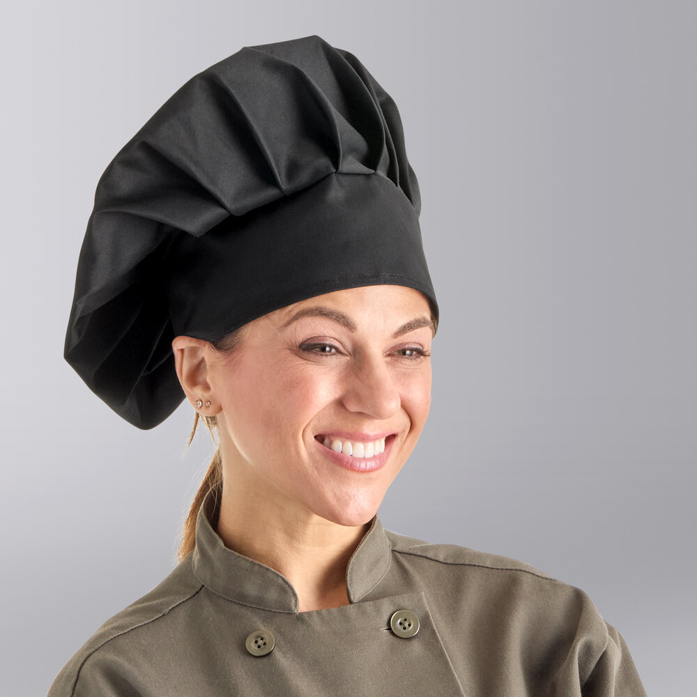 Choice 13" Black Customizable Chef Hat