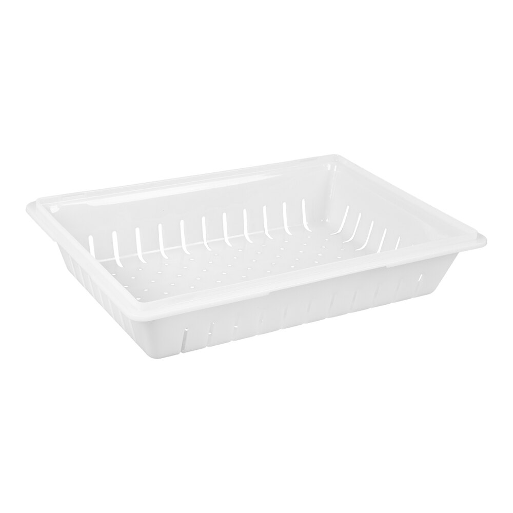 Carlisle 1064802 StorPlus 26"x 18" x 5" White Food Box Deep Drain Tray