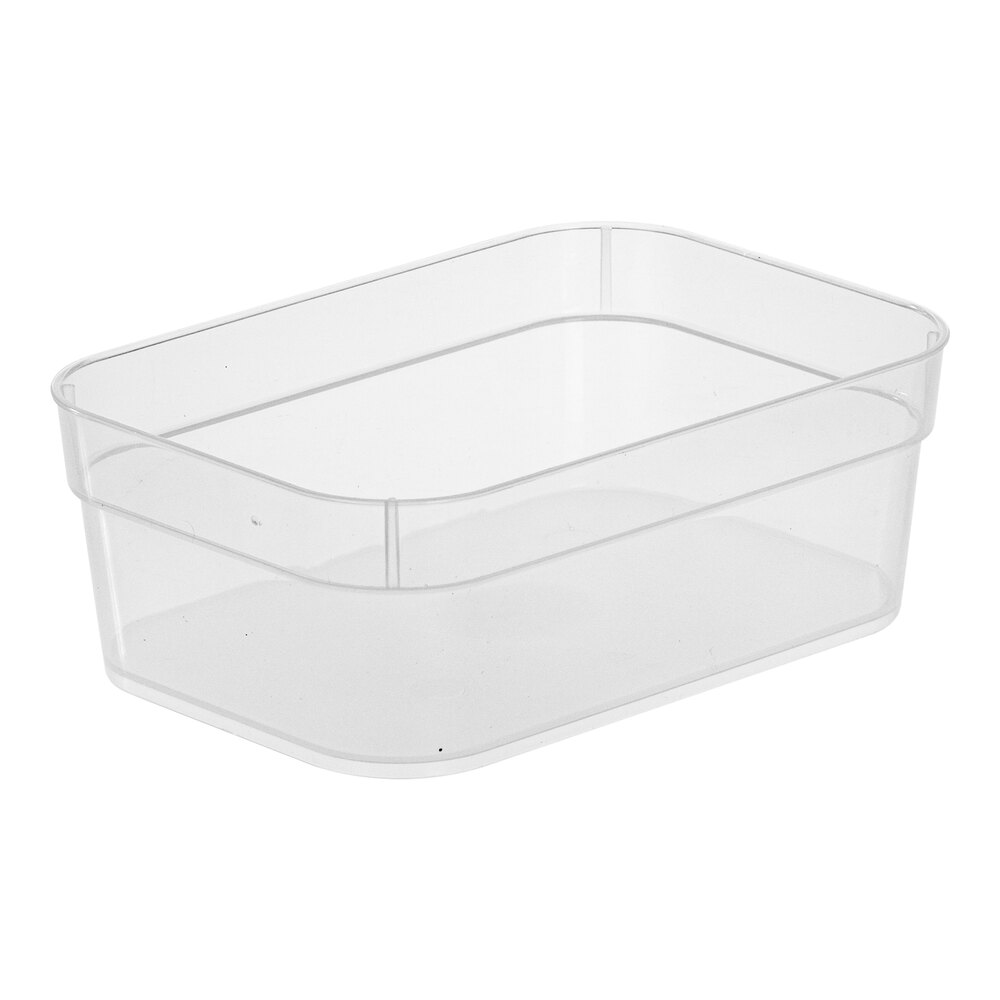 Sterilite 7" x 4 7/8" x 2 1/2" Medium Clear Stackable Storage Tray 13558608 - 24/Case