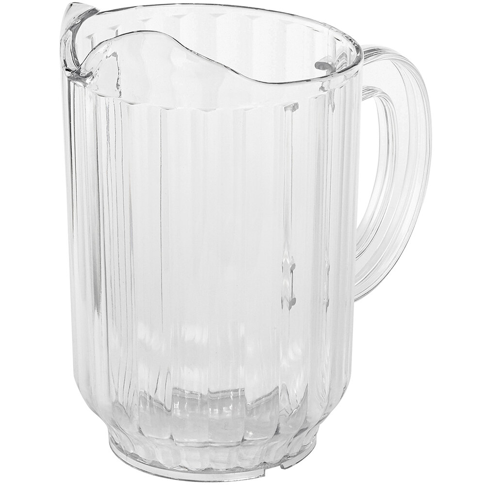 Tablecraft 60 oz. Clear SAN Plastic Beverage Pitcher 364 - 12/Case