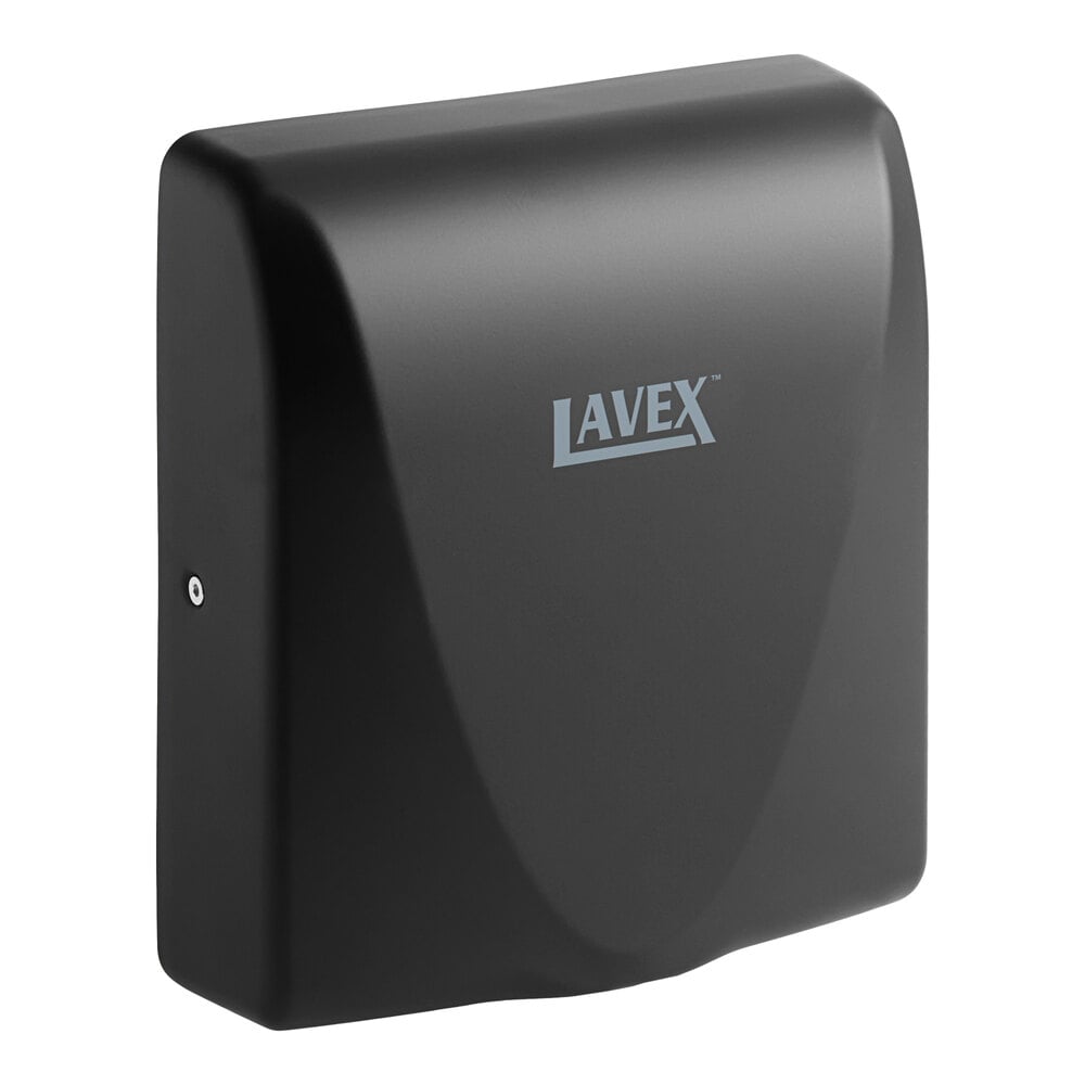 Lavex Black Stainless Steel Automatic ADA Hand Dryer with HEPA Filtration - 110/120V, 1,000W