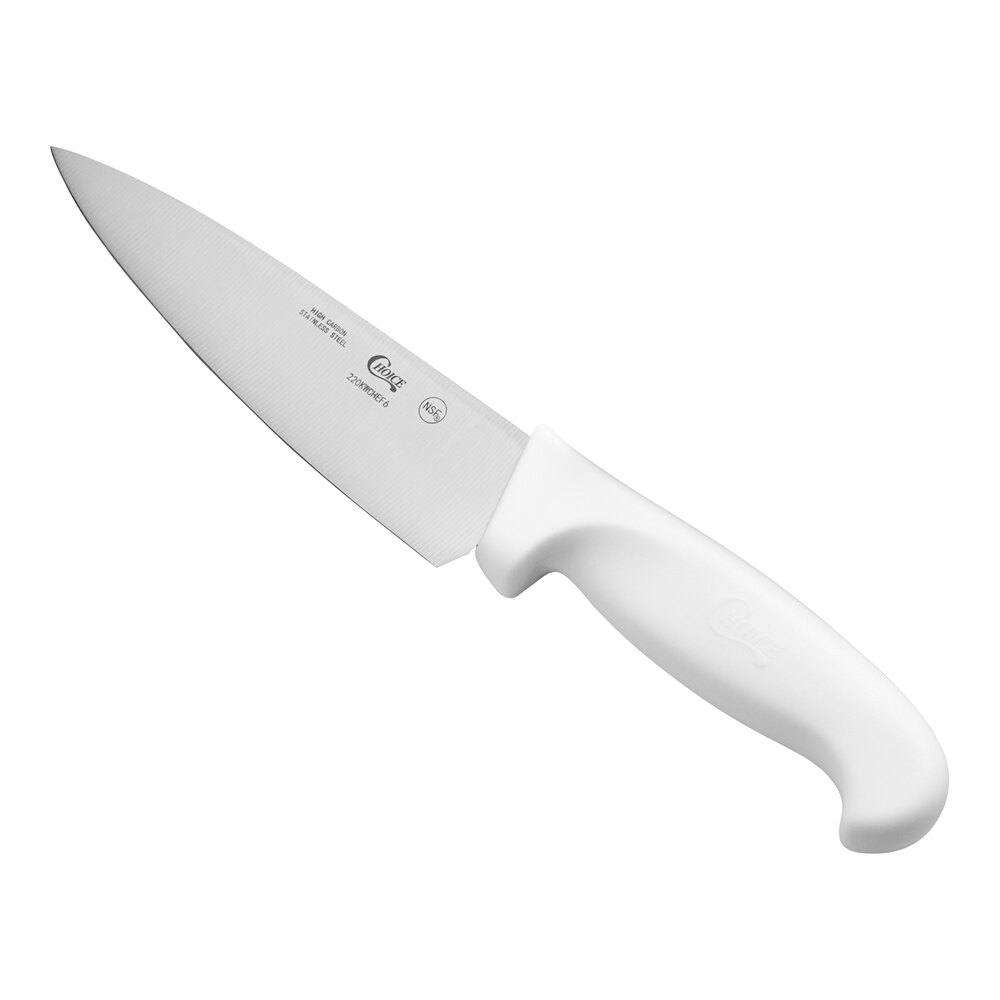 Choice 6" Chef Knife with White Handle