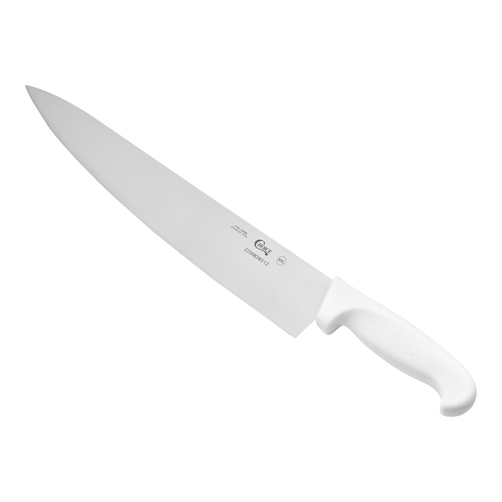 Choice 12" Chef Knife with White Handle