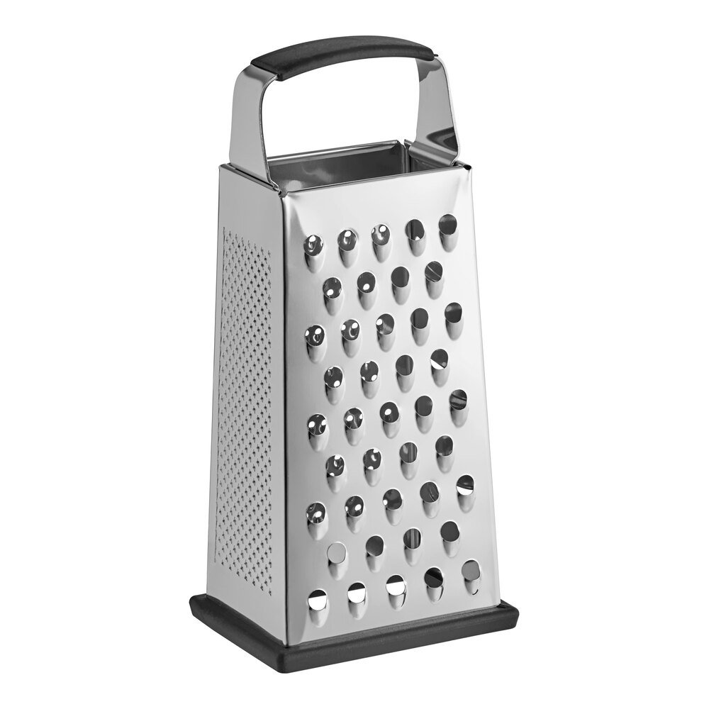 Choice 9" 4-Sided Stainless Steel Box Grater with Soft Grip