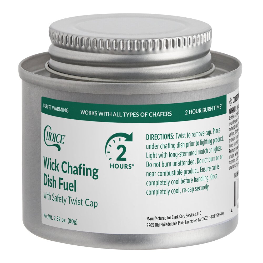 Choice 2 Hour Wick Chafing Dish Fuel with Safety Twist Cap - 24/Case