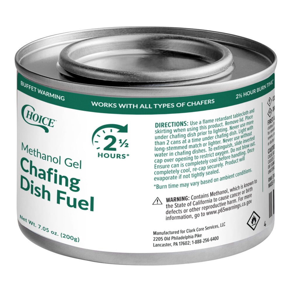 Choice 2.5 Hour Methanol Gel Chafing Dish Fuel - 72/Case
