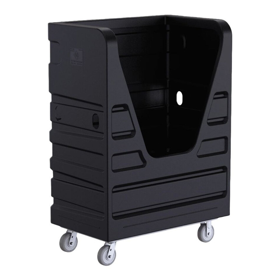 R&B Wire Products, Inc. 48 Cu. Ft. Black Heavy-Duty Polypropylene Bulk Transport Truck 849BLK