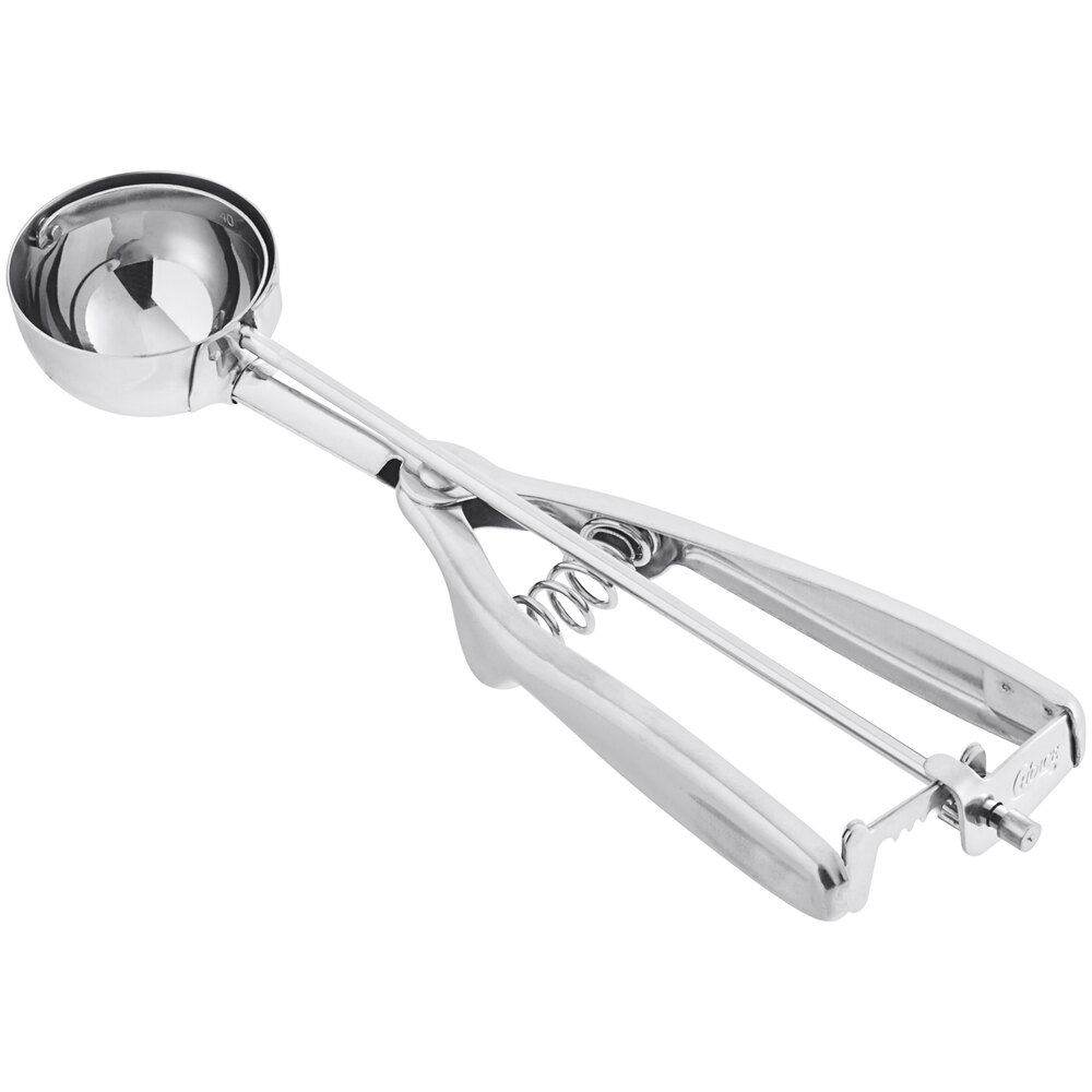 Choice #40 Round Stainless Steel Squeeze Handle Disher - 0.88 oz.