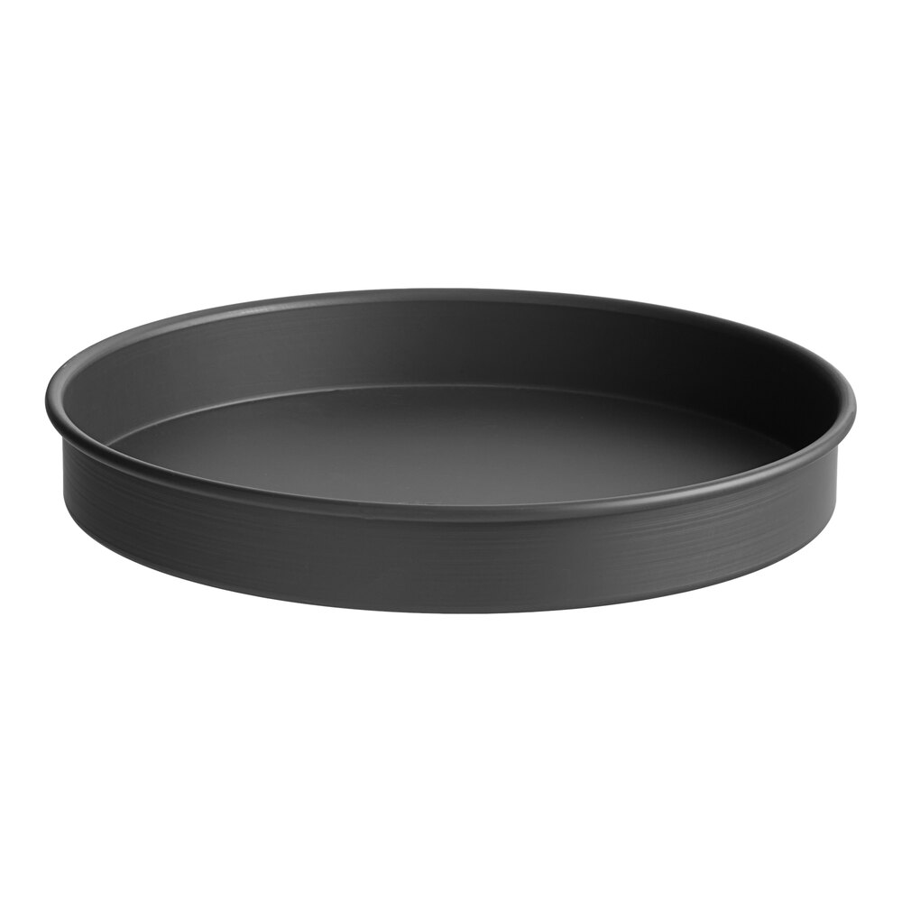 American Metalcraft HC80142 14" x 2" Hard Coat Anodized Aluminum Straight Sided Cake / Deep Dish Pizza Pan