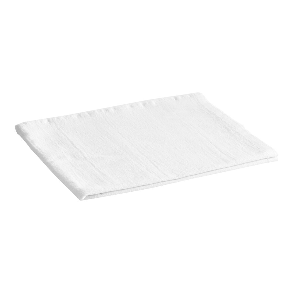 Choice 22" x 37" White 100% Cotton Flour Sack Towel - 12/Pack